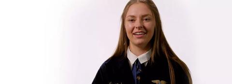 Young FFA student in an interview