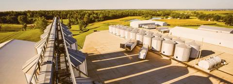 aerial of an agribusiness