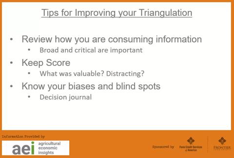 Tips to improving your triangulation