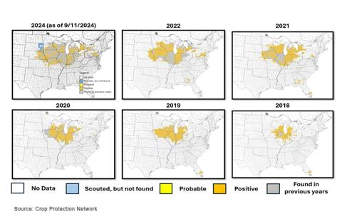 Figure 1 September 2024 crop protection network maps