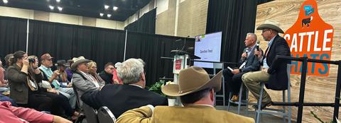 speakers on Cattle Chats stage at CattleCon