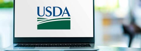 USDA logo open on a laptop