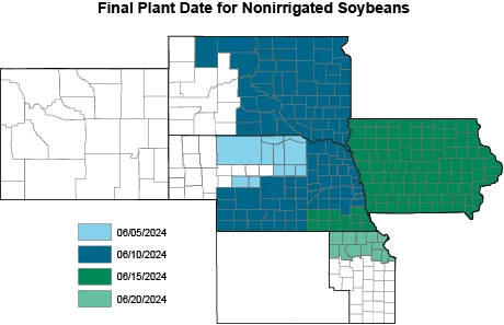 final plant date for nonirrigated soybeans
